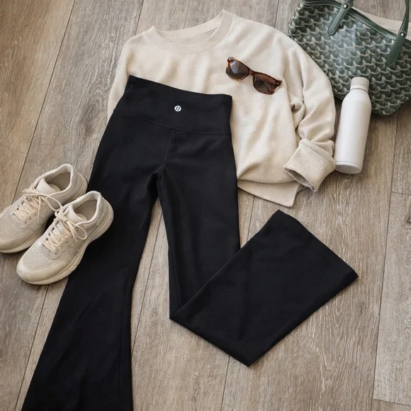 Lululemon Groove Nulu Flare Pant Black Size 4 High Rise 32” Inseam - Picture 9 of 12